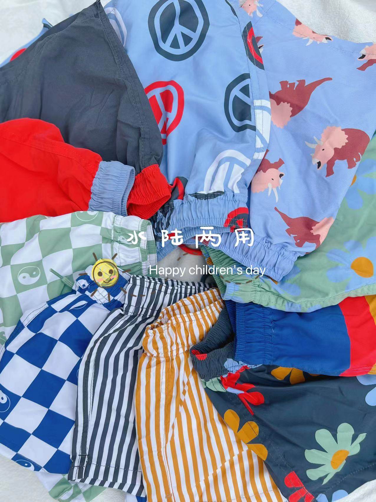 包邮 2-14澳男女童速干多色水陆两用短裤 泳裤沙滩裤