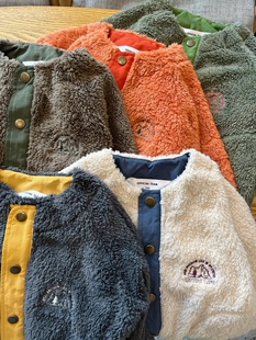 冬日里的小暖阳 日系 男女儿童 毛绒开衫外套 又轻又软 超级暖和