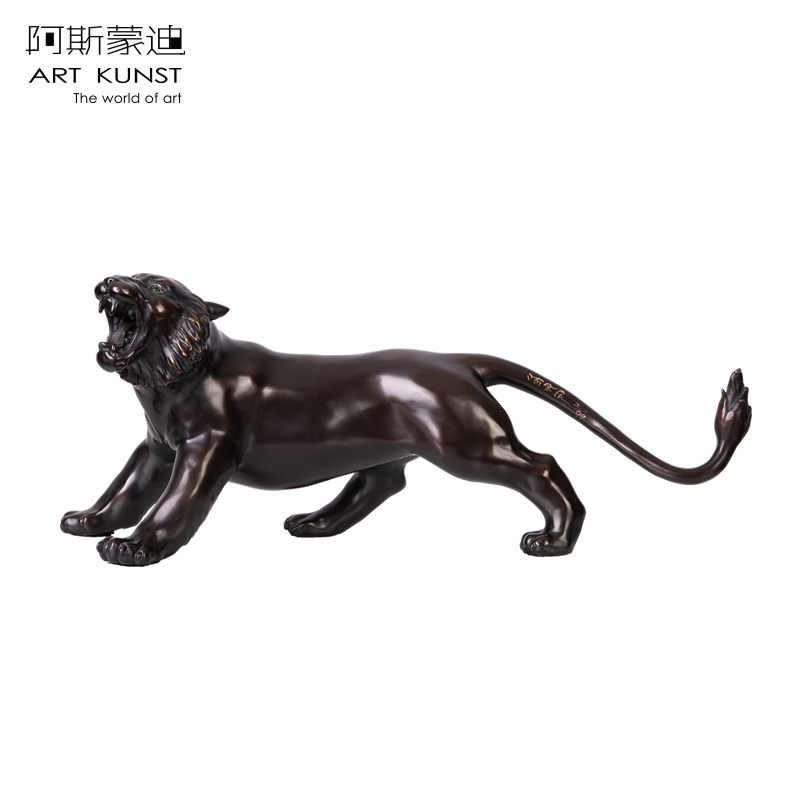 阿斯蒙迪陈金庆青铜虎摆件生肖虎生日礼办公室书房客厅桌面摆件,家居饰品,桌面摆件,淘宝优惠券,粉丝福利购,淘宝优惠卷