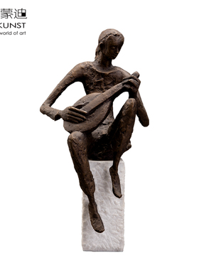 阿斯蒙迪甘特纳Gartner德国进口青铜人物雕塑经典音乐人摆件收藏