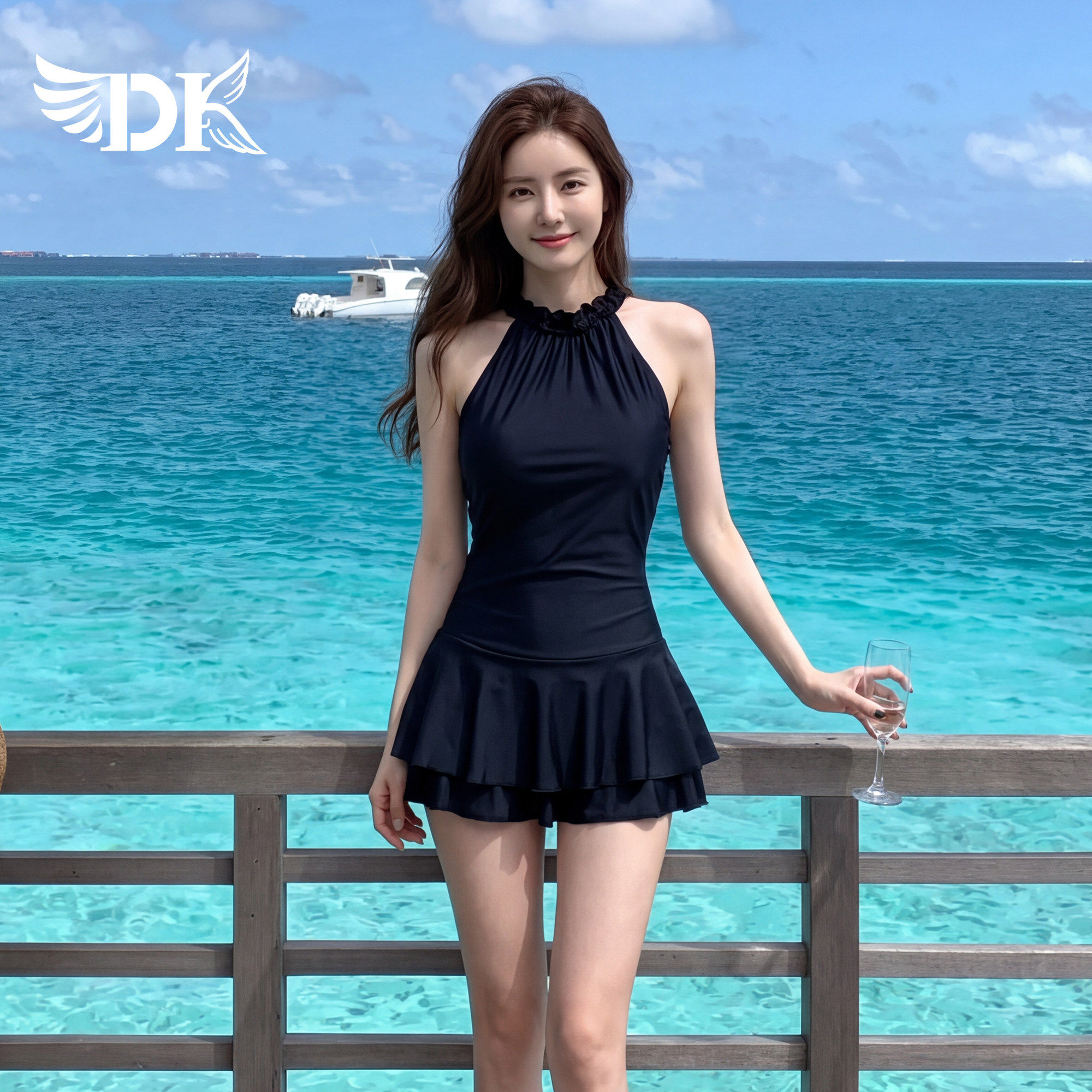 DK泰式独特泳衣女款2026新款海边沙滩度假女士连体绝美成人游泳装