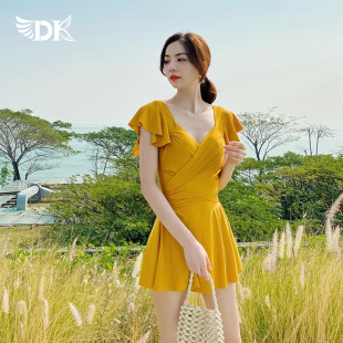 DK泳衣女款2025新款爆款女士泡温泉遮肚显瘦小个子裙式性感泳装