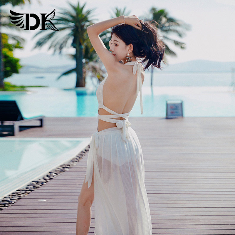 DK新款泳衣女遮肚显瘦聚拢比基尼