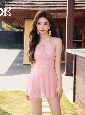 DK轻奢泳衣女高级感2025年新款泡温泉游泳衣连体成人绝美度假泳装