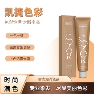发廊染膏凯捷染发膏色彩持久盖白发微潮色多段色一步到位一色一证