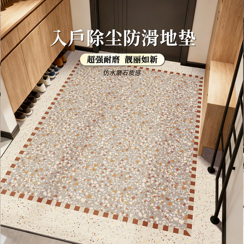 轻奢玄关地垫入户门口脚踏垫除尘