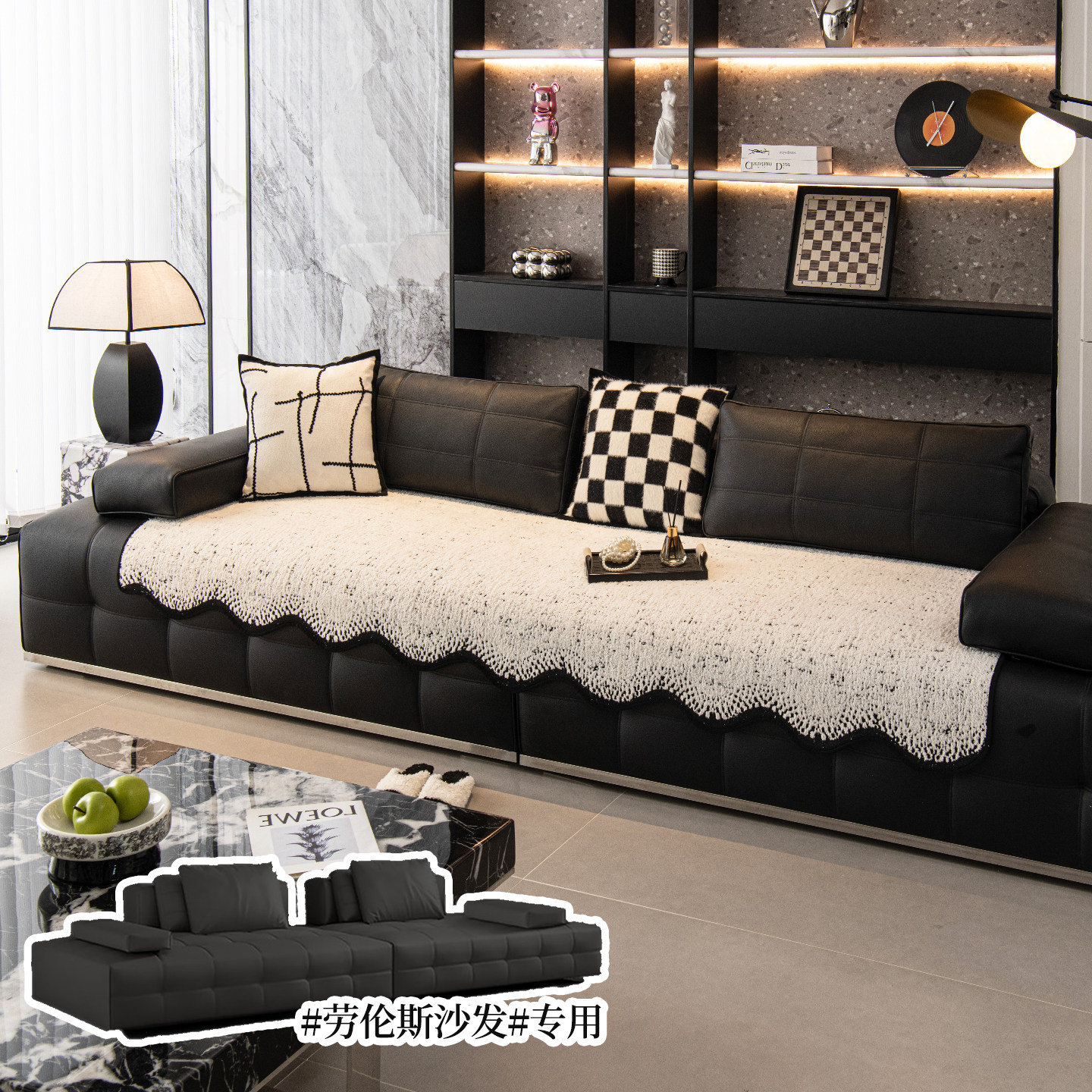 劳伦斯沙发专用垫秋冬季新款沙发盖布轻奢高级感沙发坐垫固定防滑