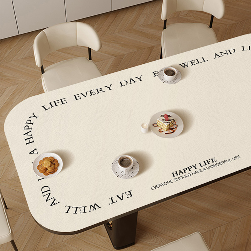 现代简约风餐桌垫免洗防水防油桌布隔热防烫餐垫高级感茶几台面垫