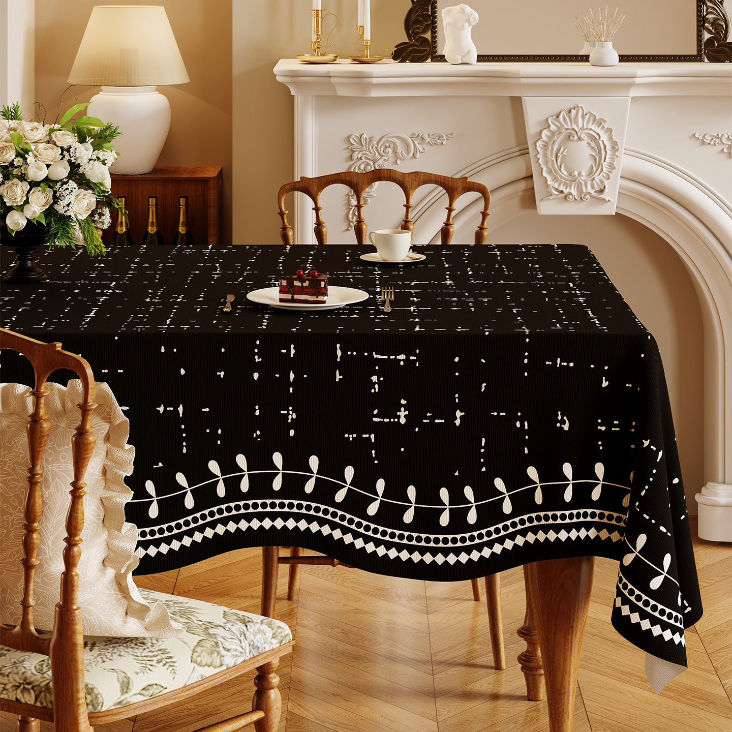 雪尼尔桌布防水防油免洗新款桌垫