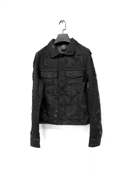Oriental Dragon Sama Dh04Homme Strip Vinyl Big-Deal Show Jacket Skinnyhediboy