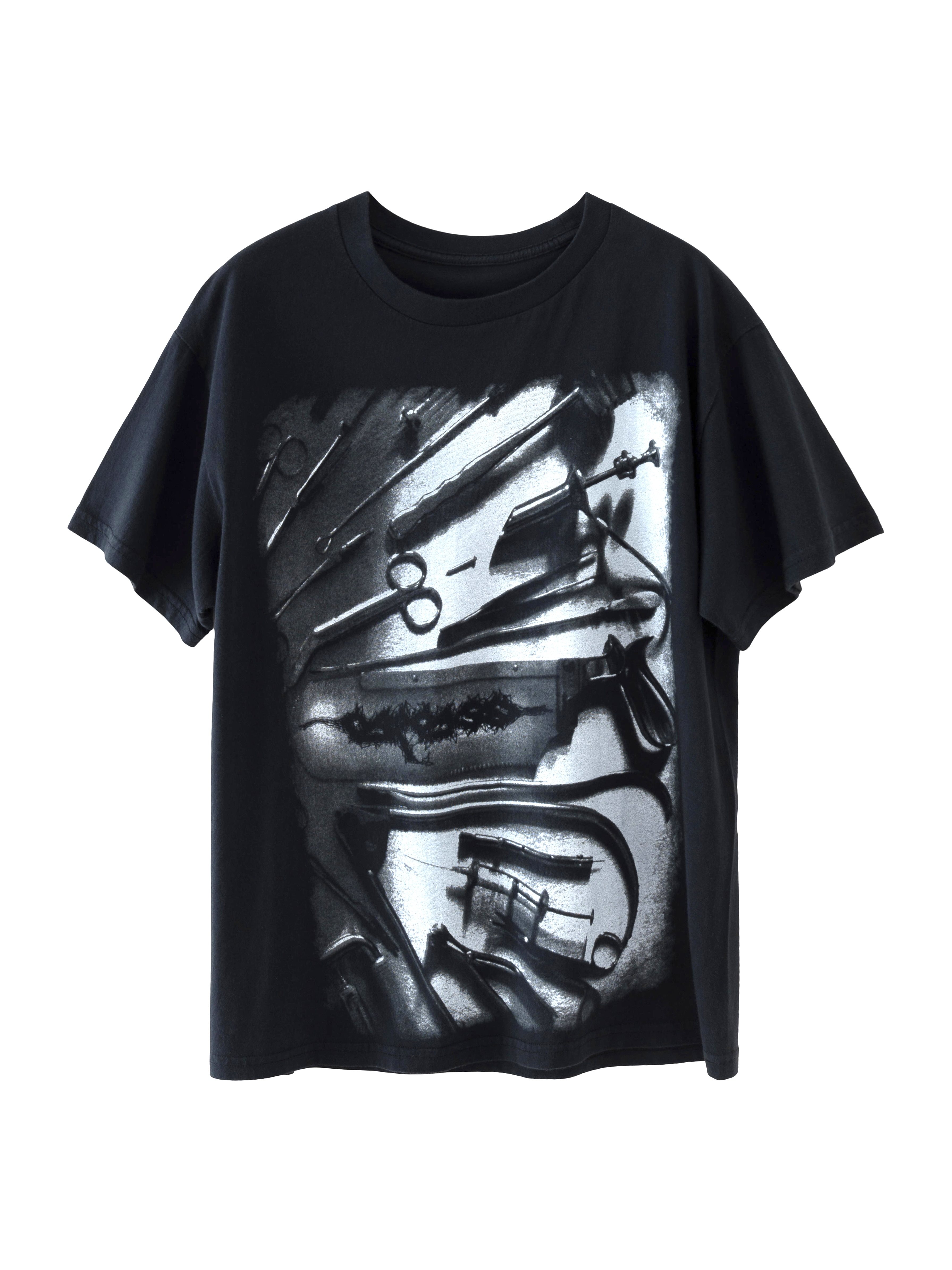 thumbnail for Dongfang Long Sama Visual Kei emoboy CARCASS Surgical Knife Instrument Metal Band Short Sleeve Slim Fit