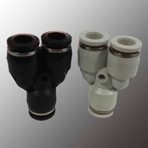 白色黑色快速快插接头 Y型三通 变径 PY PW 04 4 06 6 08 8 10 12