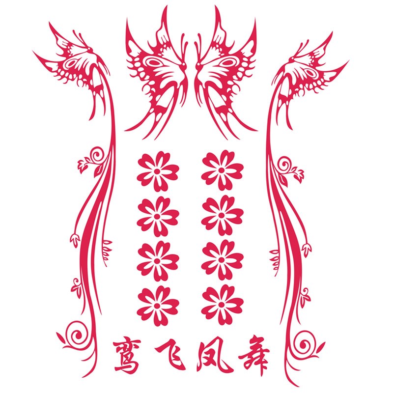 小牛贴纸电动摩托踏板车电瓶车整车贴装饰套装小牛狼头 蝴蝶车贴
