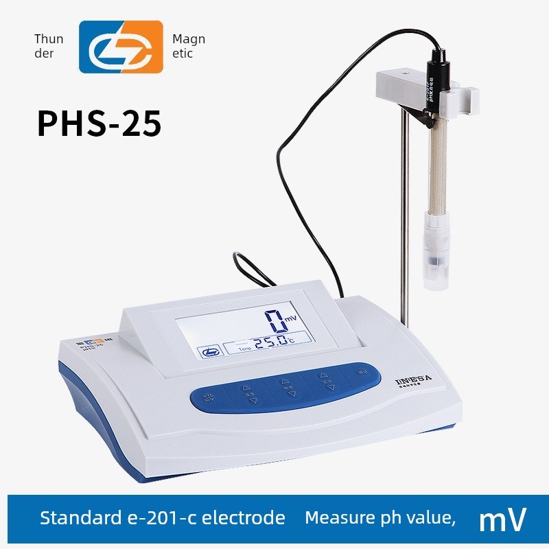 上海雷磁PHS-25/3C/3E/2F精密数显台式酸度计PH计测试仪值实验室