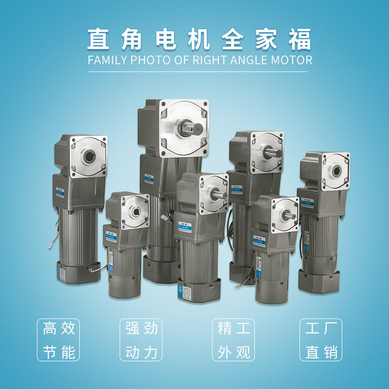 直角减速电机220v调速中空25~750W/90度转角三相380V可调速小型