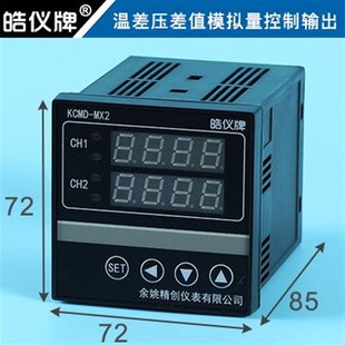 两路模拟量4-20mA变送PID输出温控仪双数显智能温差控制器配RS485