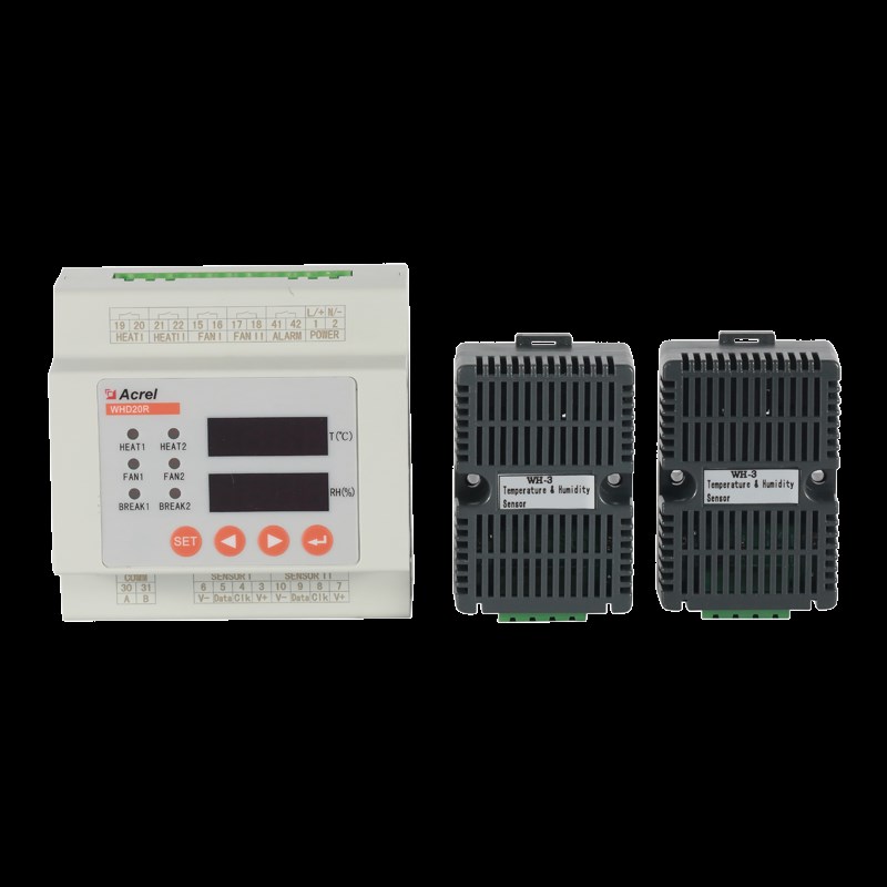 WHD20R-22智能温湿度显示控制器 开关柜环网柜2路温度2路湿度测控