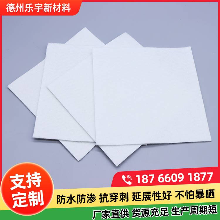 复合鱼塘防渗土工膜防水土工布人工湖养殖蓄水池塘复合土工膜