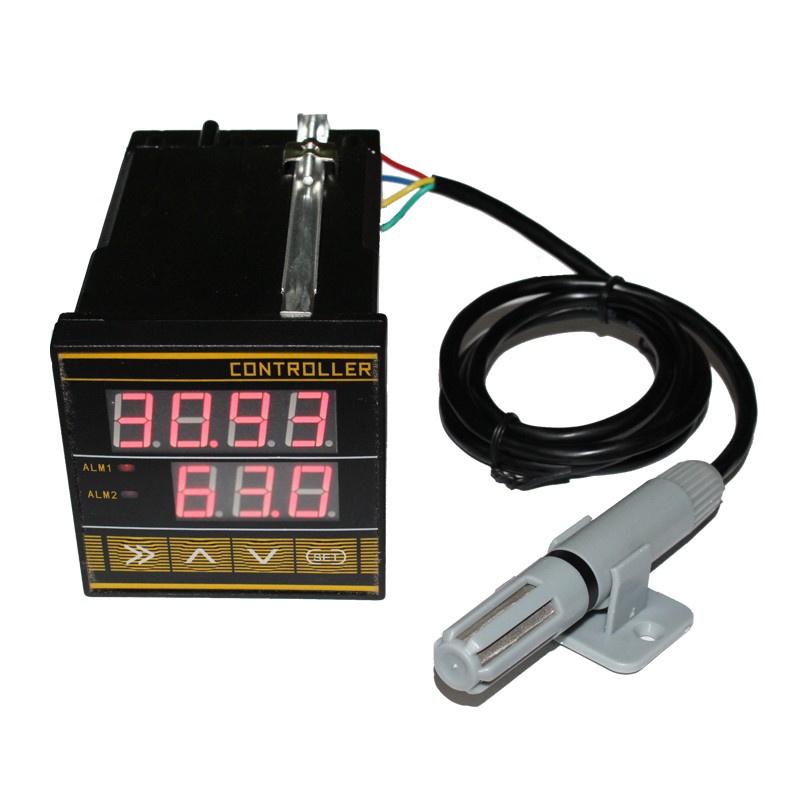 搜博智能全自动RS485可调恒温恒湿温湿度控制器带继电器送电源线