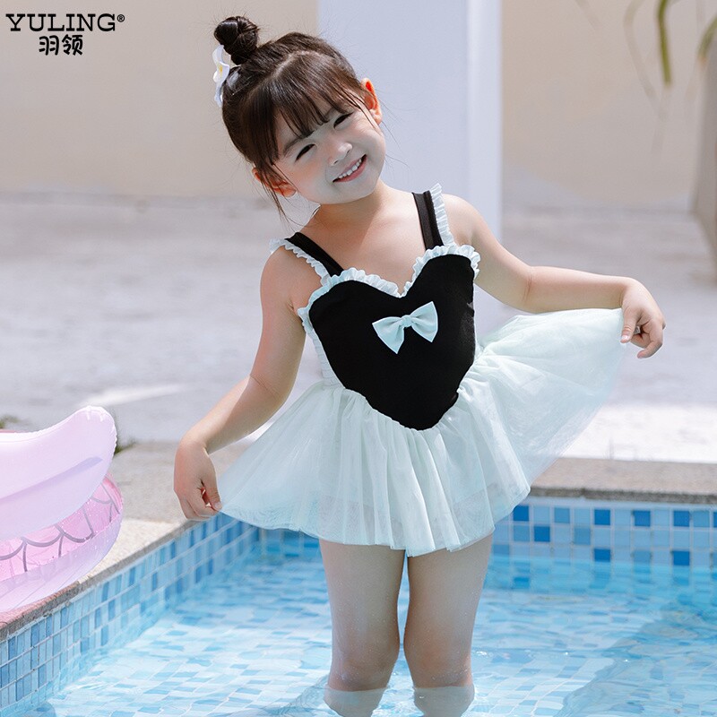 儿童泳衣女童连体新款宝宝女孩游泳衣泡温泉幼小中大童公主游泳装