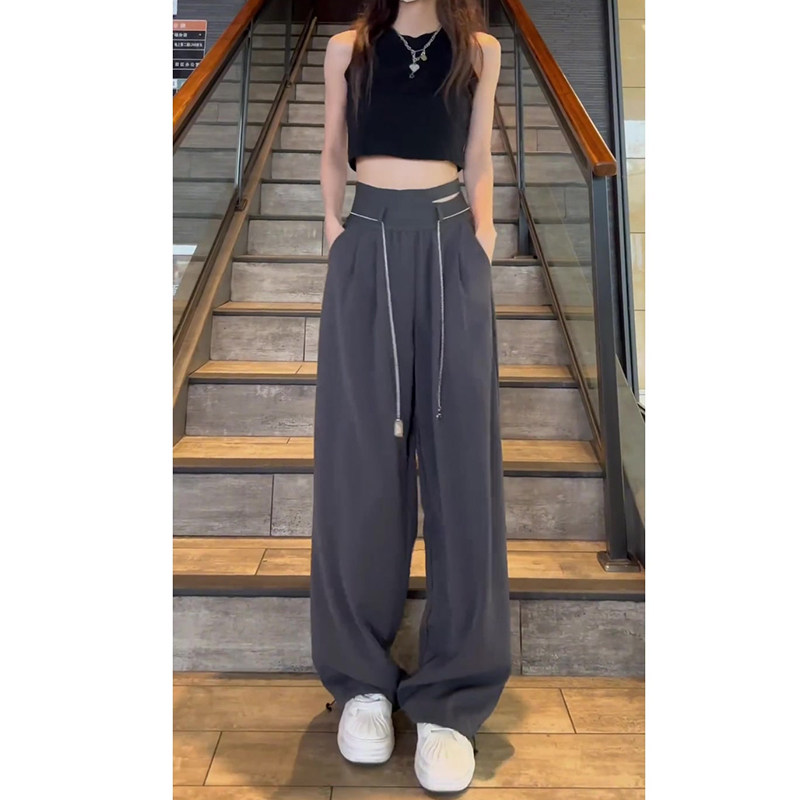 清货 直筒阔腿子女设计感小众冷淡风高级感裤,女装/女士精品,大码裤装,淘宝优惠券,粉丝福利购,淘宝优惠卷