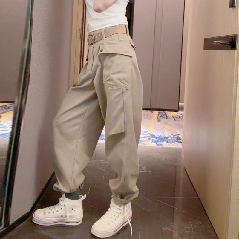 小众欧货2026春新款梨形身材高腰宽松直筒压褶工装口袋阔腿休闲裤,女装/女士精品,休闲裤,淘宝优惠券,粉丝福利购,淘宝优惠卷