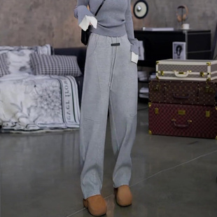 卫裤 亏本清货 高腰宽松阔腿弯刀休闲裤 今年流行爆款 子 加绒美式