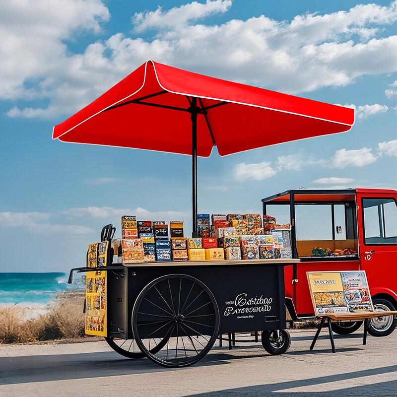 太阳伞网红摆地摊大伞商用遮阳伞防晒长方形加厚雨伞户外商用摆摊