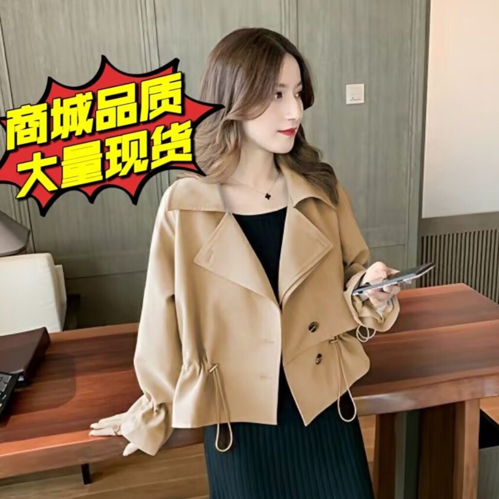 卡其色长款风衣外套女2025秋天新款法式休闲时尚英伦风上衣