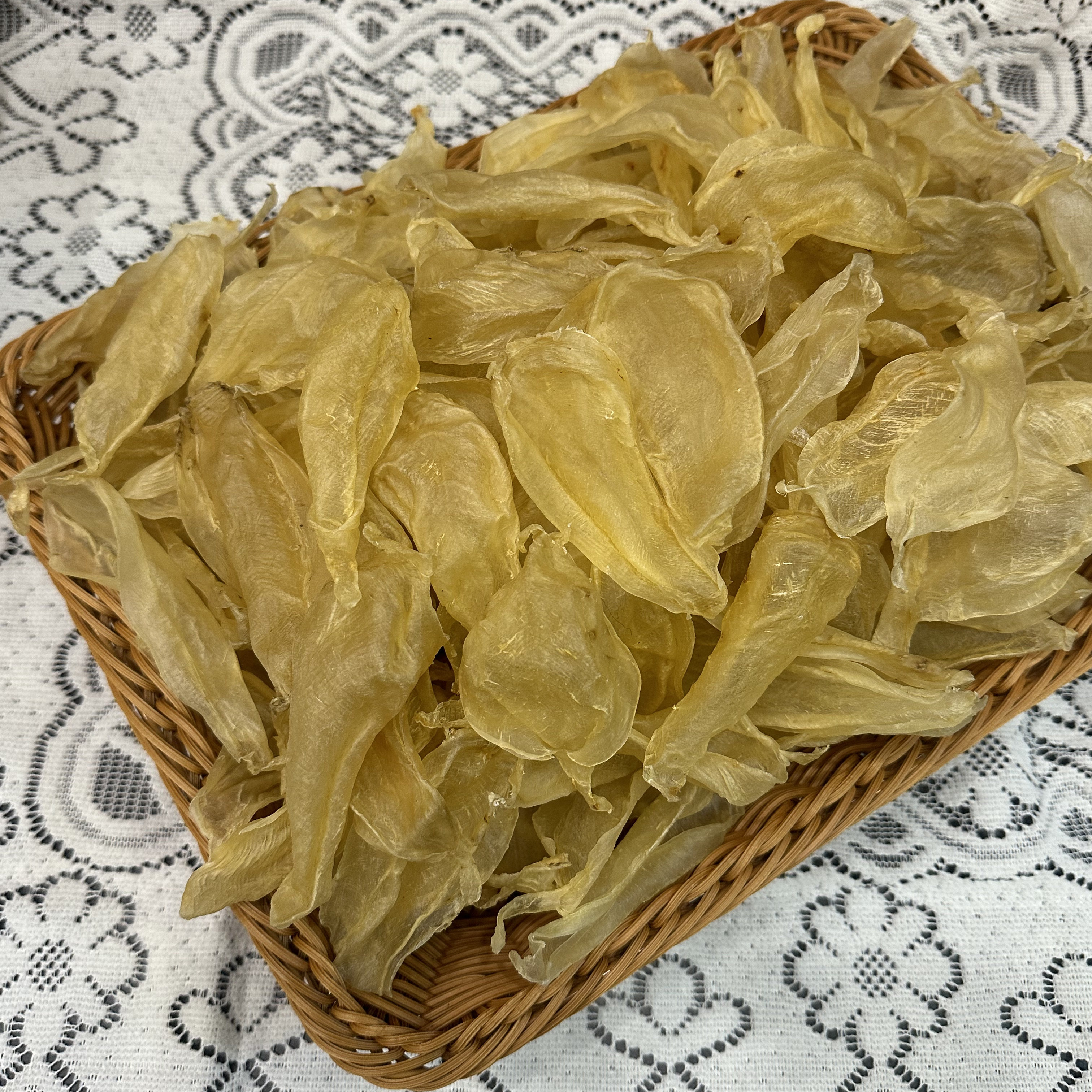 印尼白花胶103头 野生大岛白花胶 公胶比例高 厚肉清水老胶500克