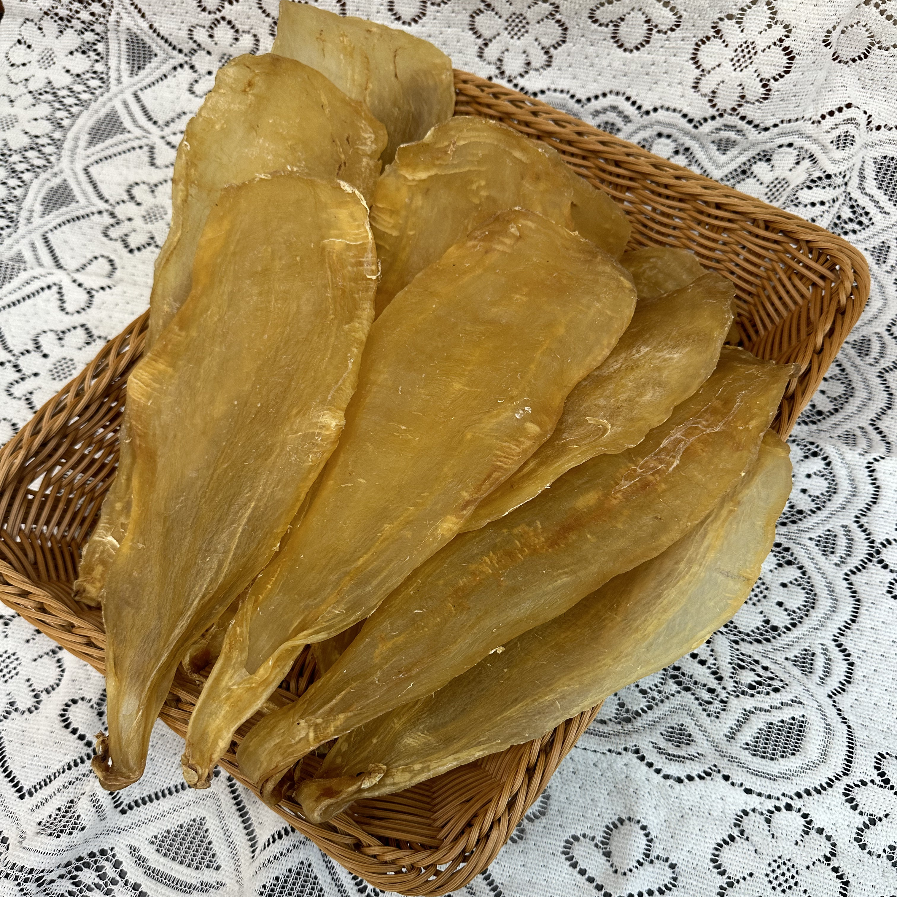 竹叶胶一斤5头 陈年老胶安南鱼胶花胶 深海鱼胶干货孕妇滋补500克