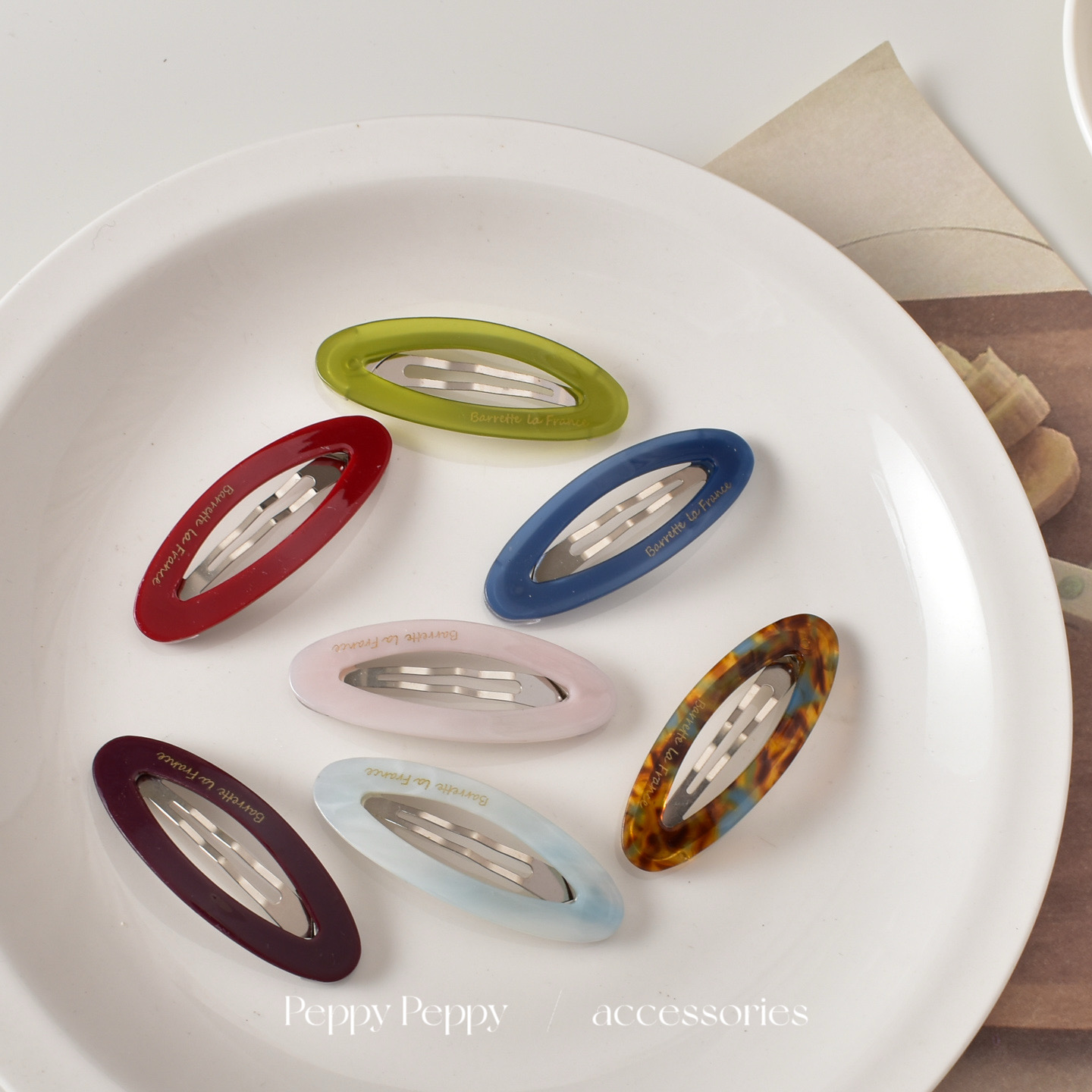 PeppyPeppy韩系清冷感醋酸发卡女刘海夹碎发夹侧边发夹夹子头饰