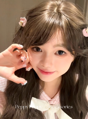PeppyPeppy可爱蝴蝶结KT猫小抓夹女前额公主头发夹侧边刘海夹子