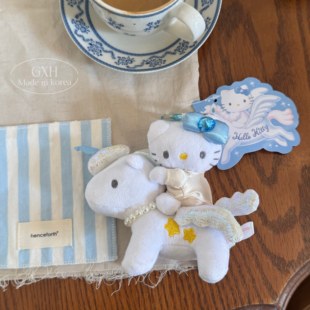 包邮三丽鸥幻想独角兽HelloKitty芭蕾风裙子毛绒公仔小挂件包饰品