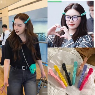 阚清子同款糖果色鳄鱼夹蓬松洗脸化妆无痕鸭嘴夹懒人垫发定型发夹