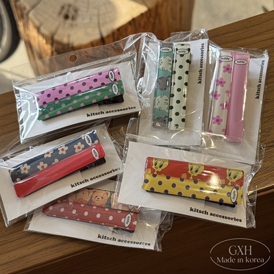 包邮韩国进口可爱简约矩形发夹女