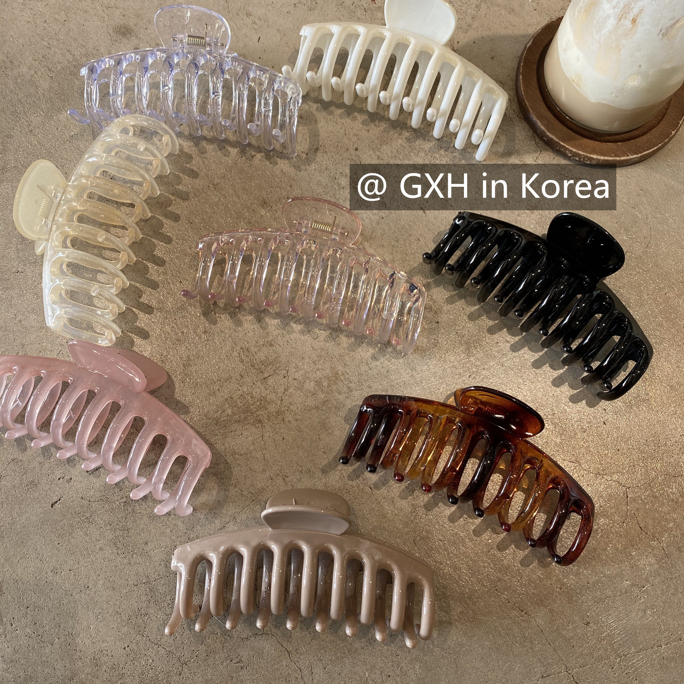 包邮韩国进口正品 ins同款法式大号长圆形发抓大容量抓夹盘发发夹