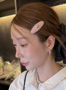 韩国欧尼同款发夹布艺甜心刘海夹