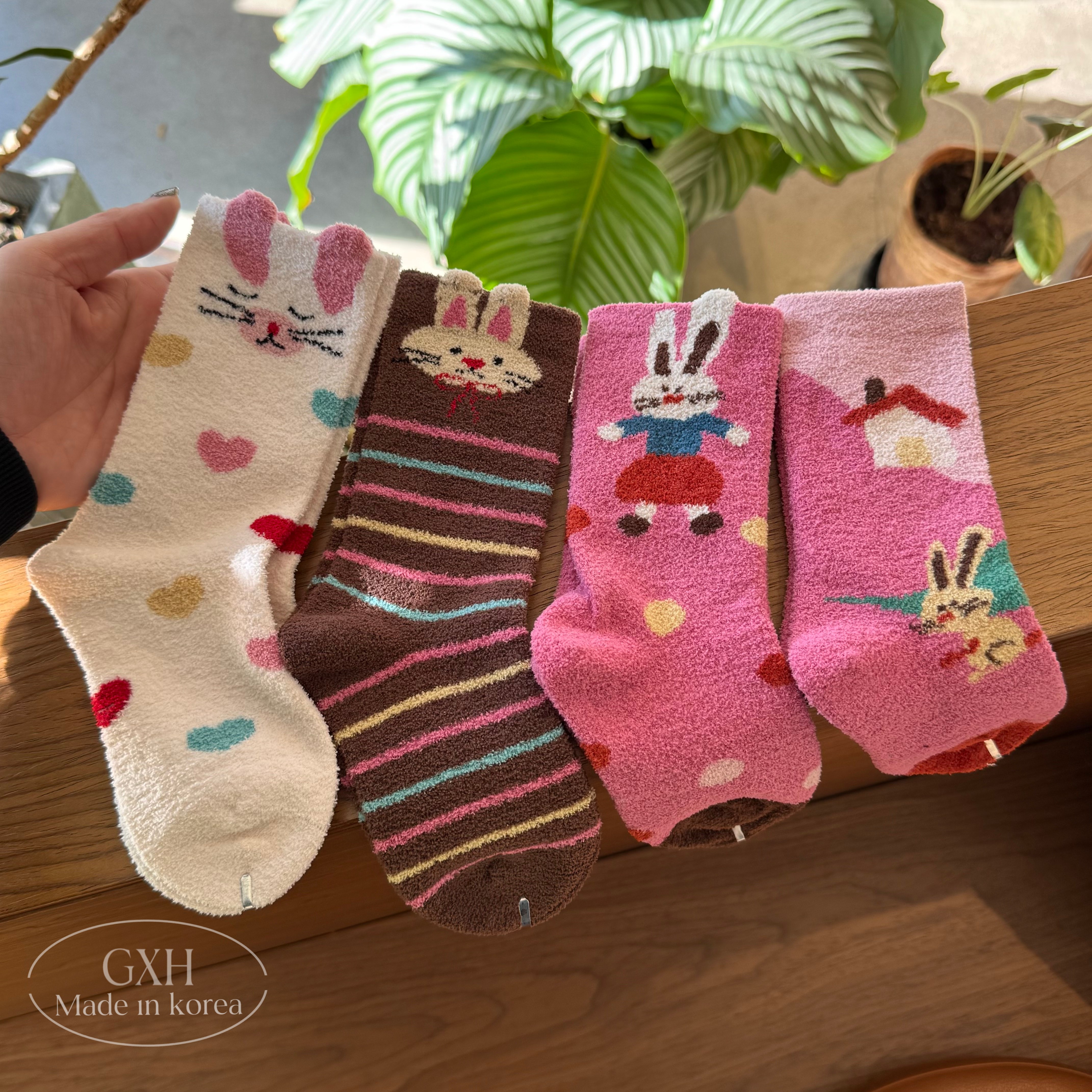 包邮韩系秋冬女童袜子毛绒加厚绒绒棉袜卡通男童袜条纹儿童中筒袜