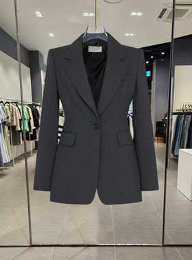 收腰显瘦黑色小西装外套女2024秋季新款气质经典款高级感休闲百搭