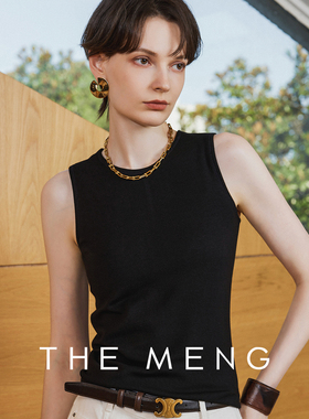 THE MENG 表态 精棉透气舒适柔软纯色简约ROW风百搭无袖圆领背心