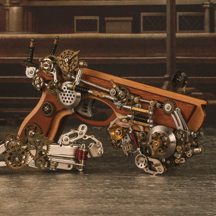 机械党阿基米德蒸汽弩金属拼装模型潮玩手办摆件创意节日男生礼物