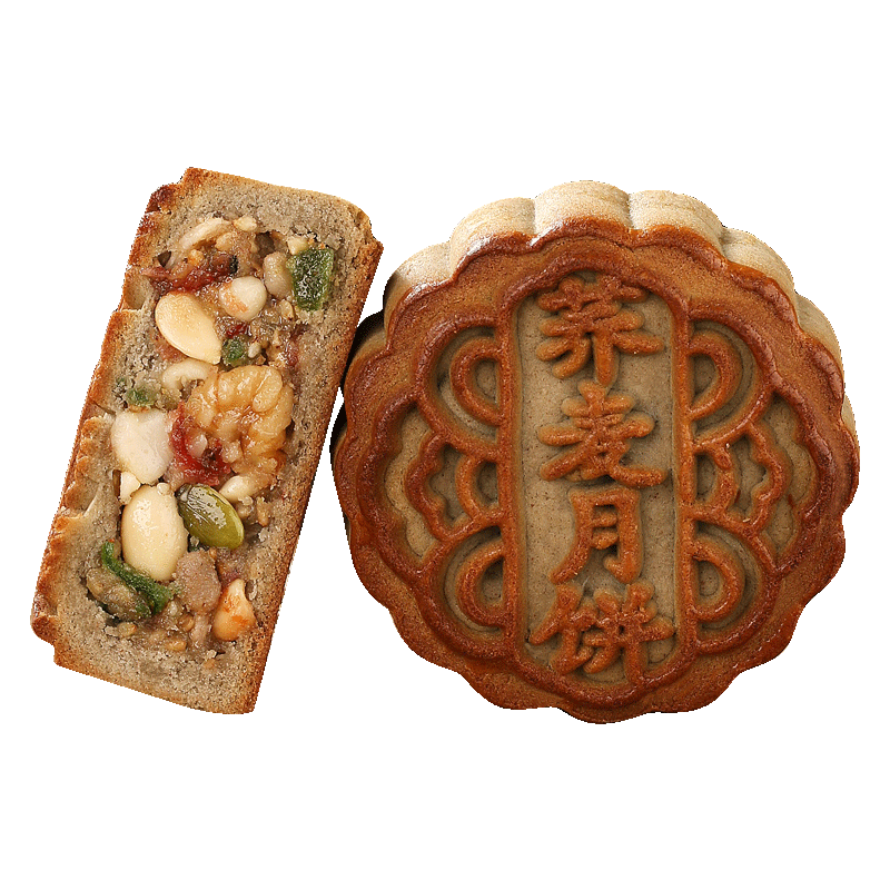 无糖精月饼粗粮木糖醇荞麦五仁豆沙黑芝麻月饼中秋散装