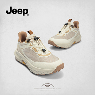 jeep登山鞋女防滑户外徒步鞋秋冬新款轻便厚底休闲运动鞋百搭女鞋