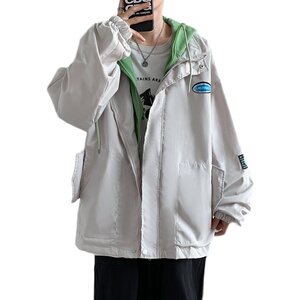 假两件外套男潮牌春秋季新款连帽棒球服休闲男装夹克JK0152-P55图片
