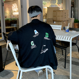 开衫卫衣男潮牌ins运动外套韩版潮流秋季情侣上衣服JK02007-P45，男装卫衣，星座308B-1