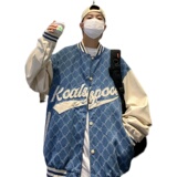 棒球服男潮ins秋季美式潮牌嘻哈拼接宽松情侣夹克Y06525-P52，男装夹克，星座308B-1