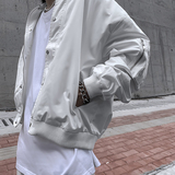 欧美简约炸街飞行夹克男潮牌街头痞帅宽松秋外套棒球服JK008-P58，男装夹克，星座308B-1