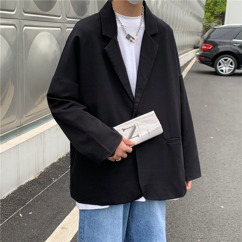 休闲西装外套男韩版宽松秋季男装小西服套装炸街dk制服XZ332-P50图片
