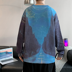 针织衫毛衣男春秋季港风宽松韩版潮流ins休闲上衣服潮牌WY021-P42图片